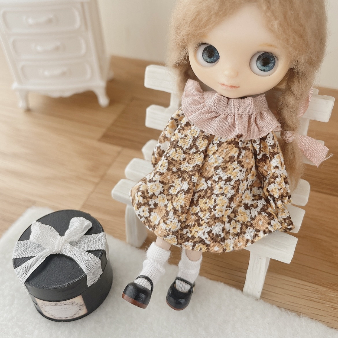 プチブライス用 お靴セット【 黒 】（petiteblythe size） - Canna