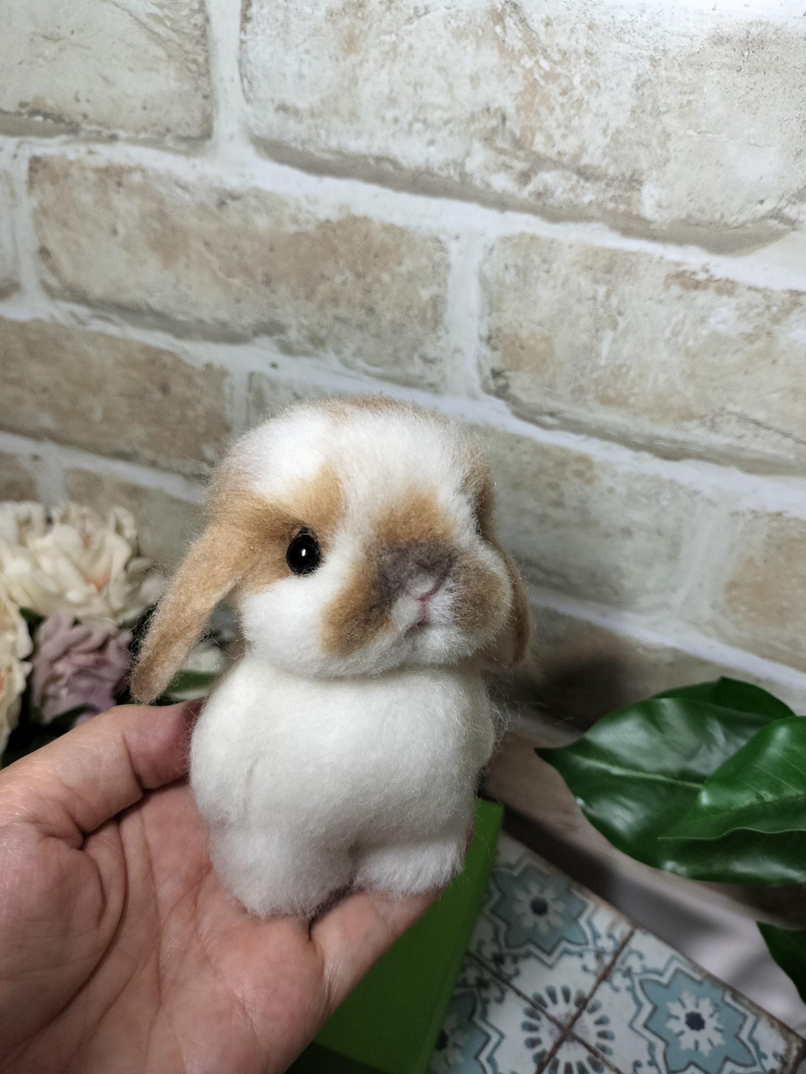 日本うさぎ羊毛フェルト協会認定販売作品（1点のみ）ベビーうさぎ