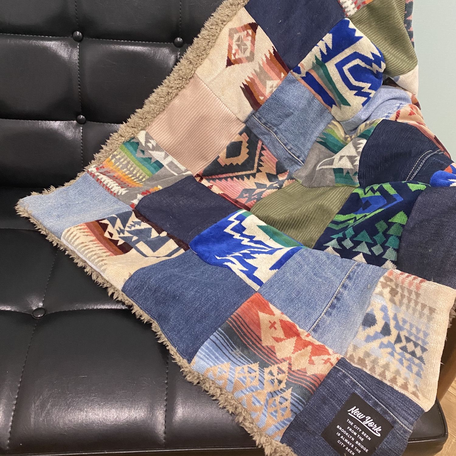 ペンドルトン.デニムリメイク＊ブランケット.70×100cm - LINK_made