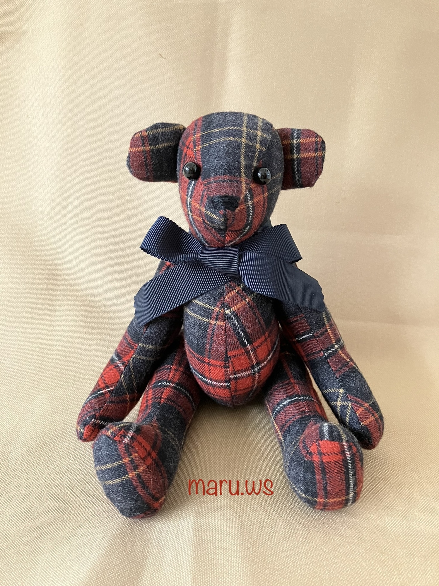 タータンチェックのテディベア - maru.ws | minne byGMOペパボ 国内
