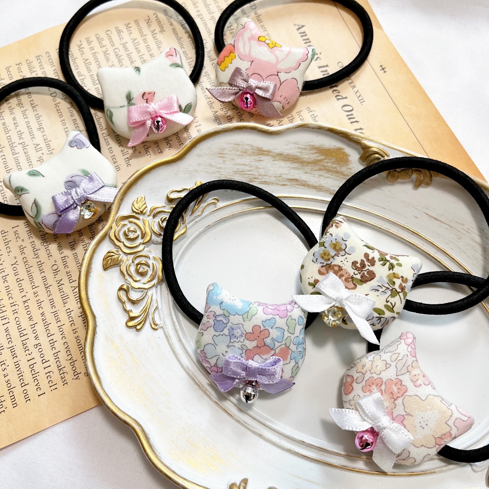 1490】レジンヘアゴムポニーフックブロ―チハンドメイド
