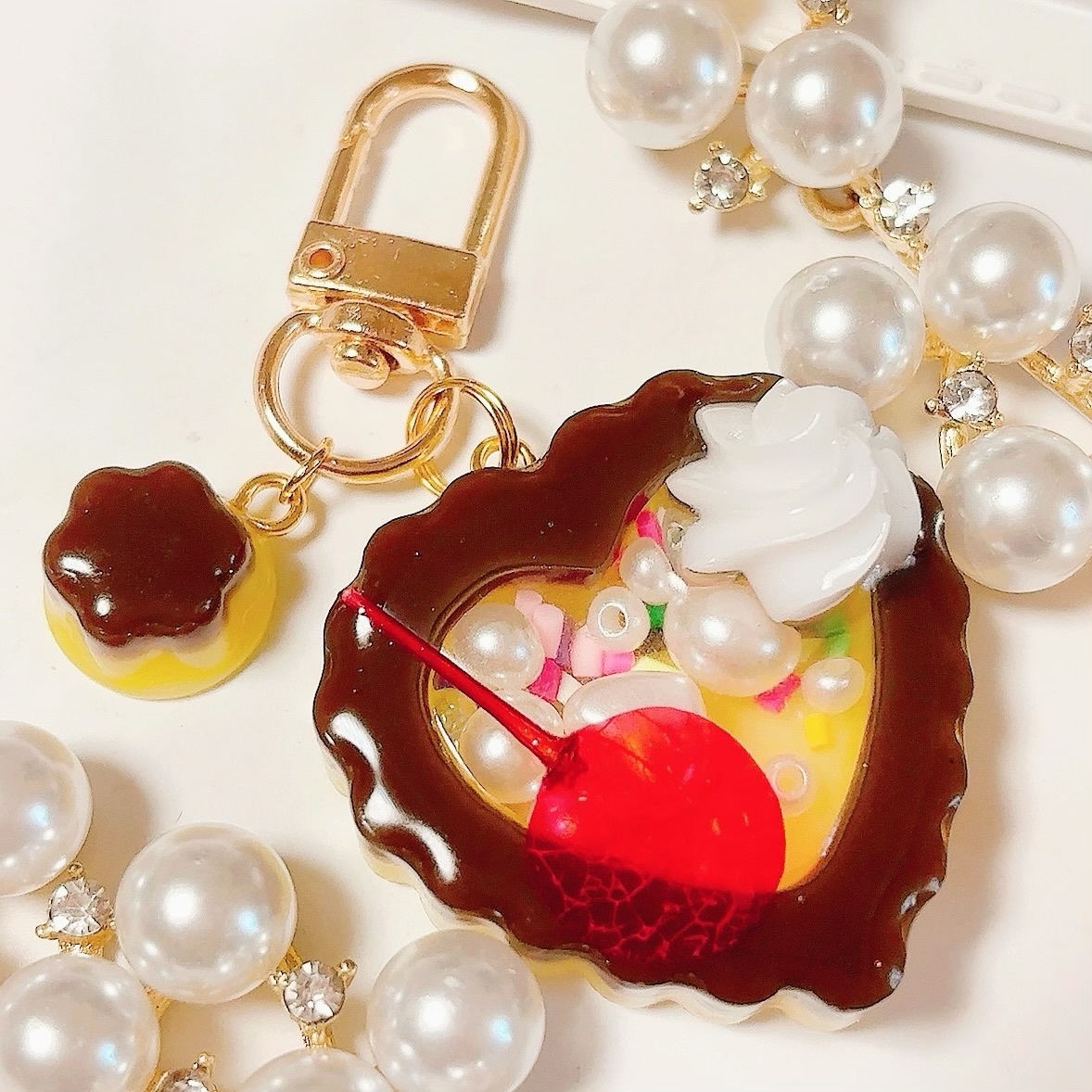 ぷりんぱふぇシェイカー◇ハートシェイカー シャカシャカキーホルダー