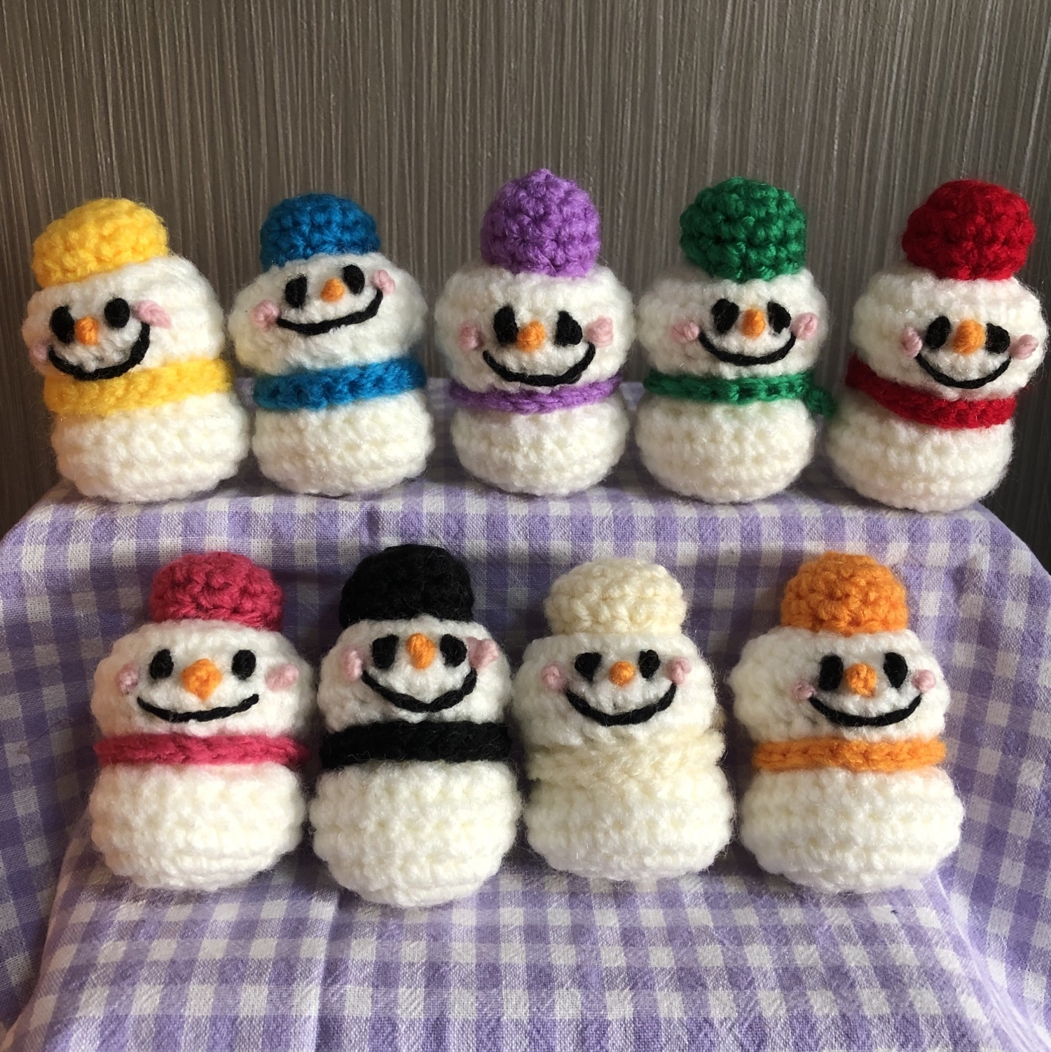 あみぐるみ雪だるま 9色セット - sakincho | minne byGMOペパボ 国内