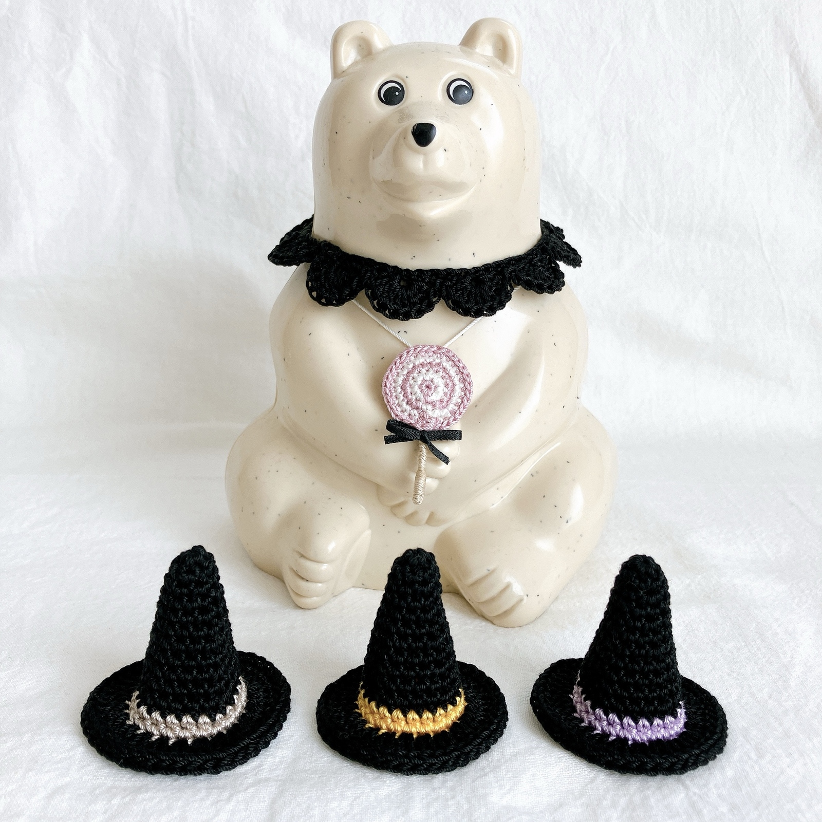 5日で今季販売終了】魔女の帽子 しろくま貯金箱用 ハロウィン