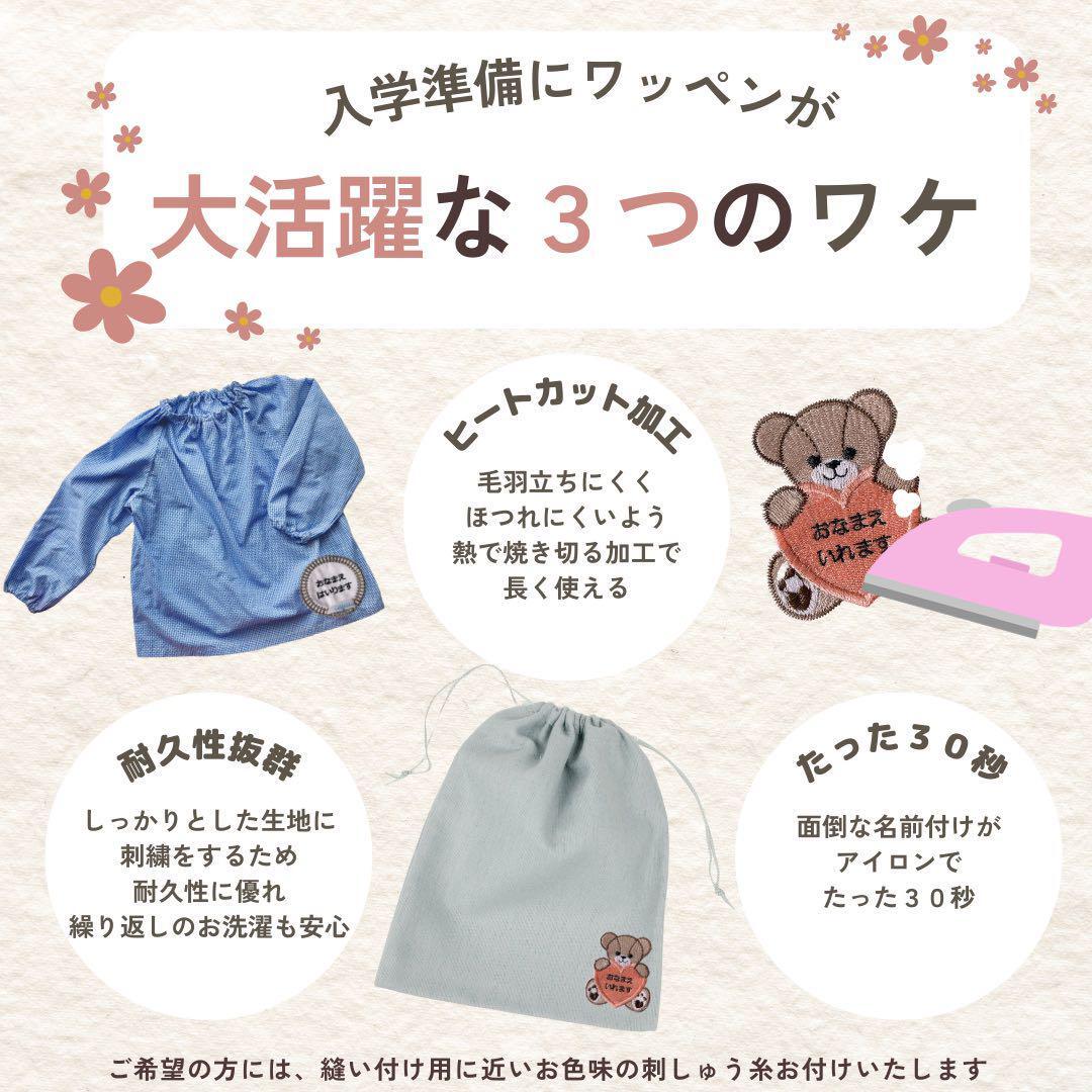 おなまえワッペン アルファベット 2枚 文字2cm - largo | minne byGMO