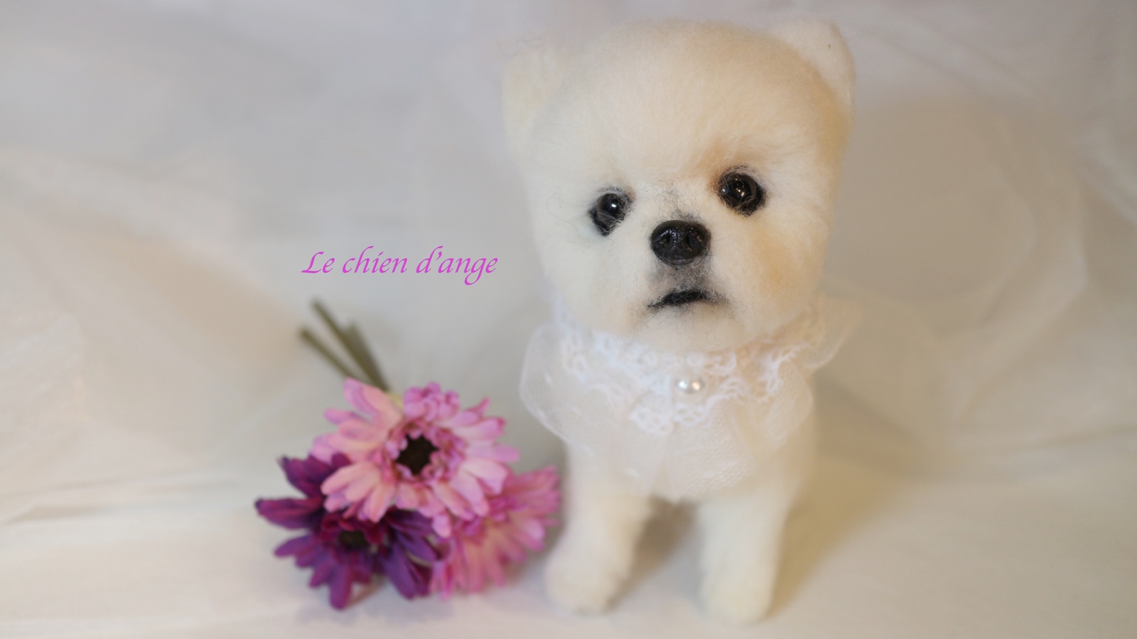 羊毛フェルト＊パピヨン＊犬 - Little Cute Angel Dog | minne byGMO