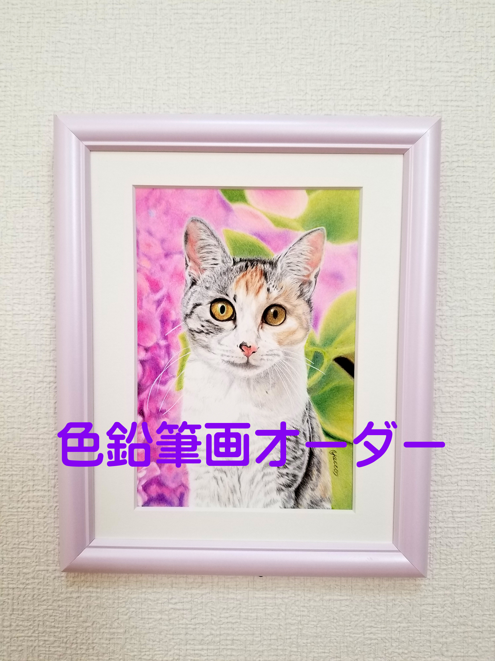 専用 色鉛筆画 絵画 原画 愛猫 似顔絵 オーダーページです 専用 色鉛筆