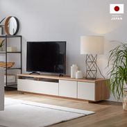 幅140/幅180] 日本製 ローテレビ台 完成品 収納付 ツートンカラー