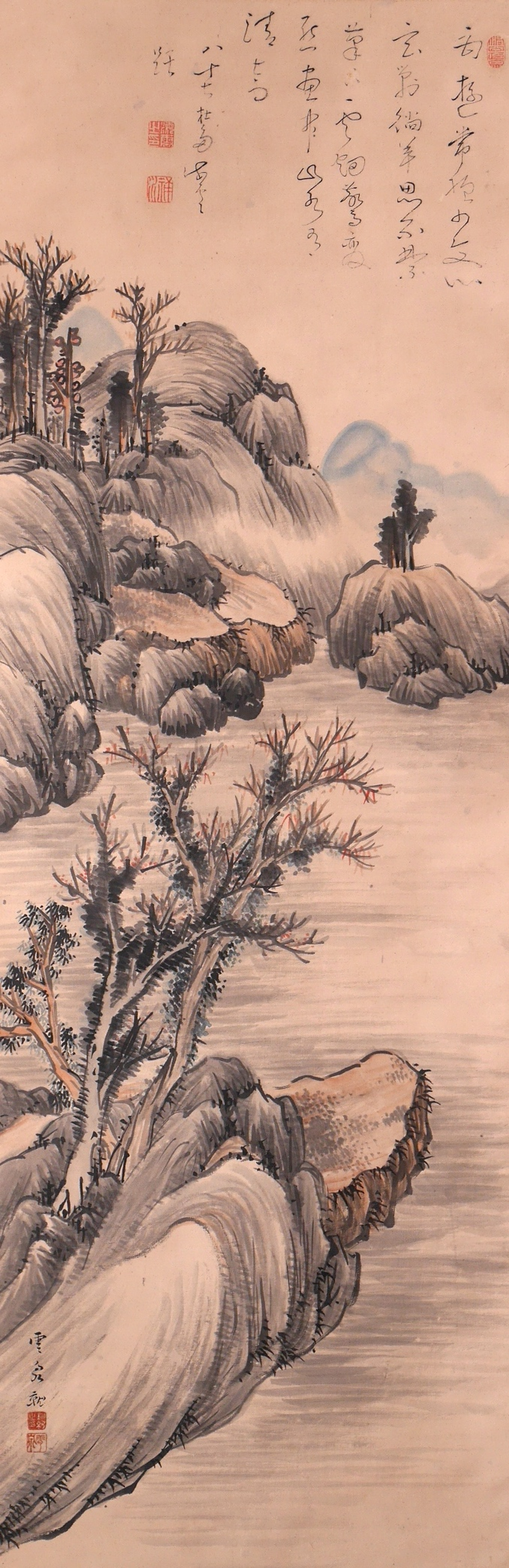 日本美術 書画・掛軸 | 浅峰山水図 訓 雲泉 | gallery陽々youyou | 山梨