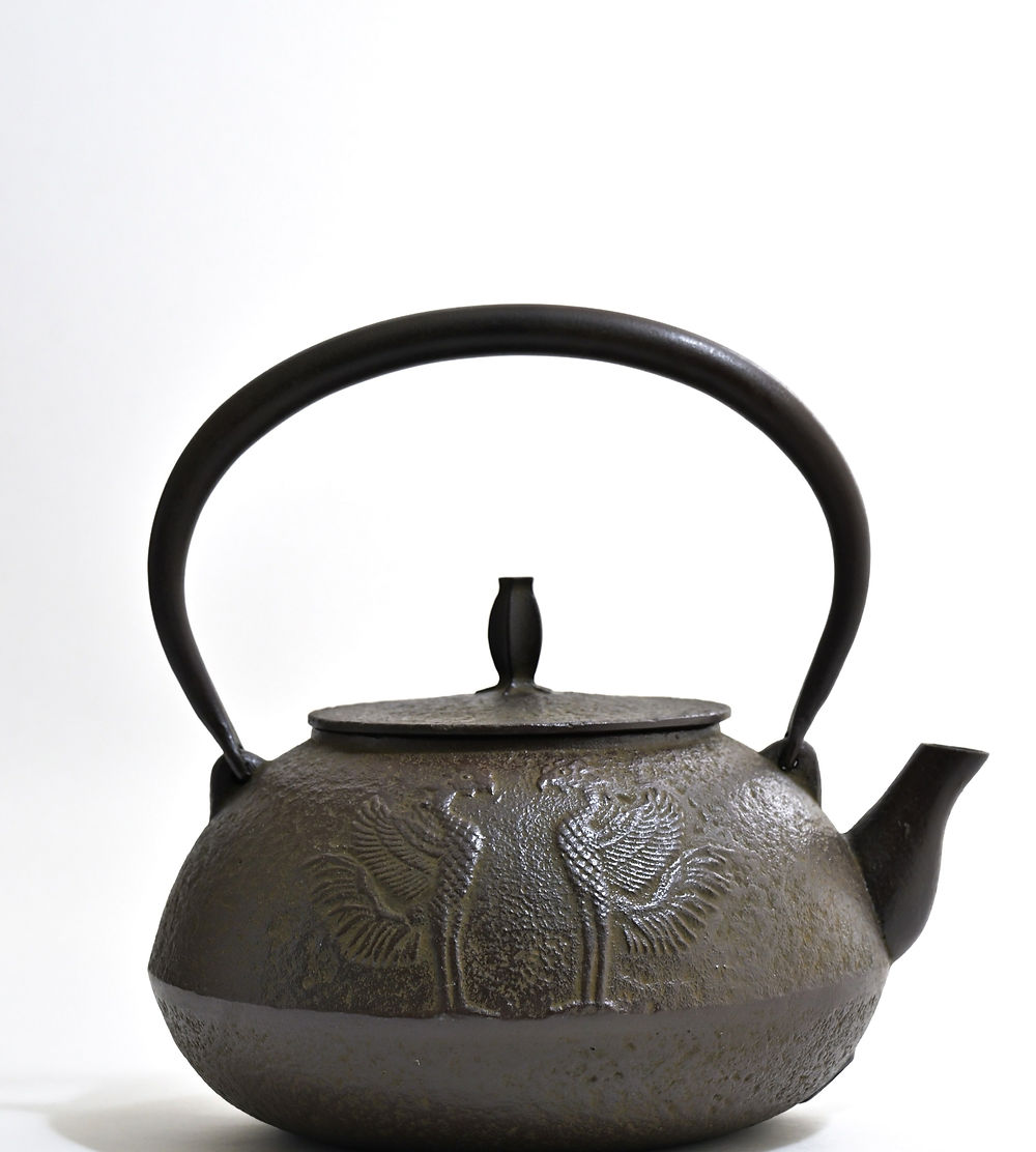 鉄瓶 平丸型 鳳凰 1.2L | 南部鉄器 幸工芸 鉄瓶