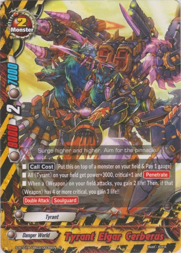 Tyrant Elgar Cerberus | Future Card Buddyfight Wiki | Fandom