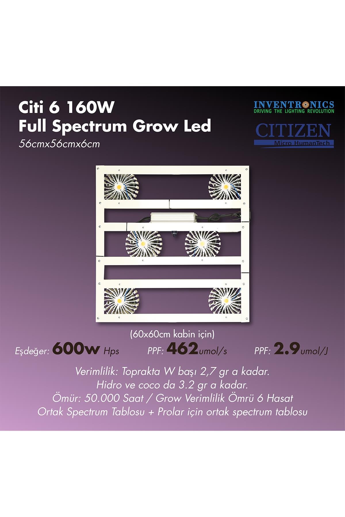 CİTİ 6 160W Full Spectrum Grow Led Lamba Satın Al