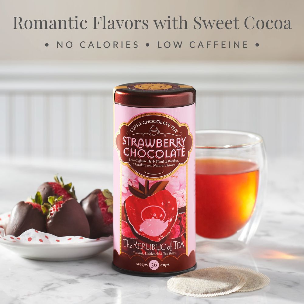 Strawberry Cuppa Chocolate Tea Bags | The Republic of Tea
