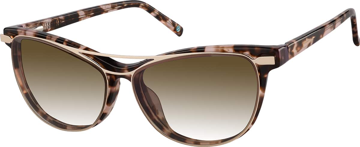 Pink Tortoiseshell Cat-Eye Magnetic Snap-On Set #503019 | Zenni