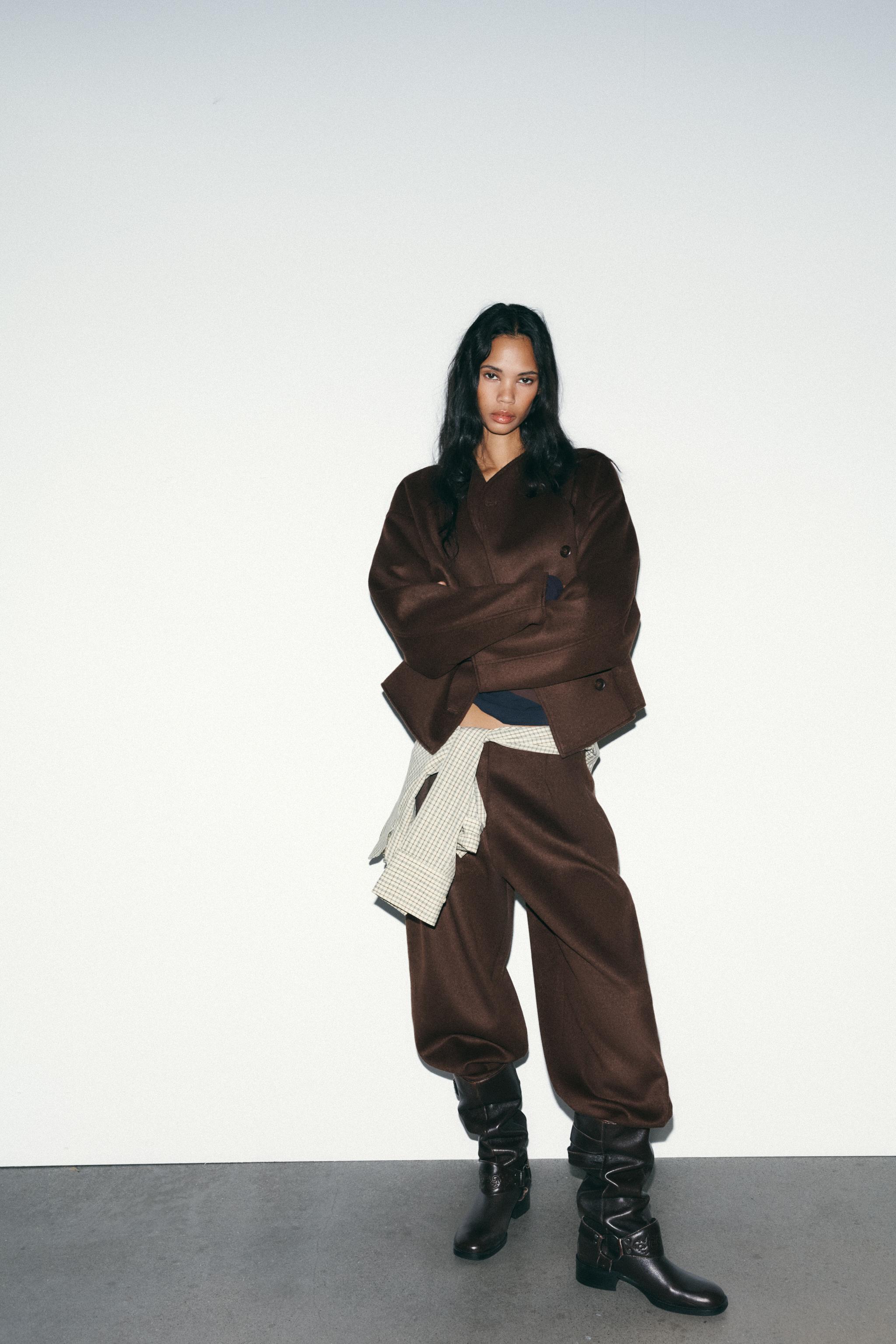 SOFT CROSSOVER JACKET - Dark brown | ZARA United States