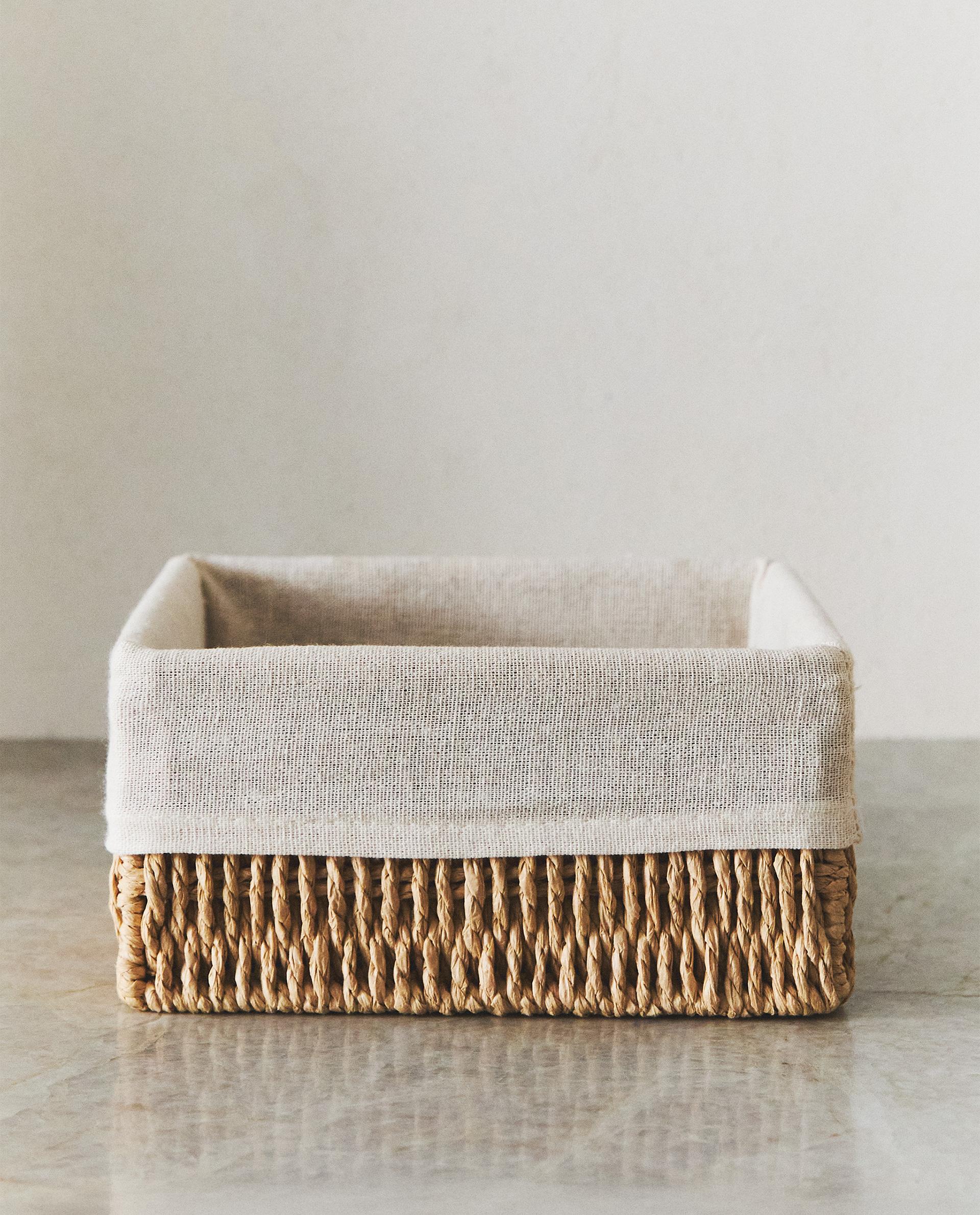 コットンライナー付き スクエアバスケット | Zara Home 日本/Japan
