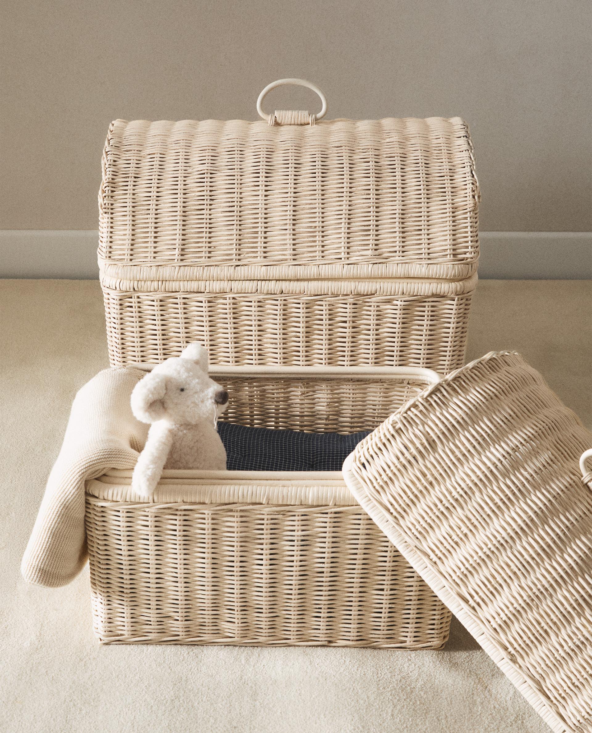 ラタン蓋付きキッズバスケット | Zara Home 日本/Japan