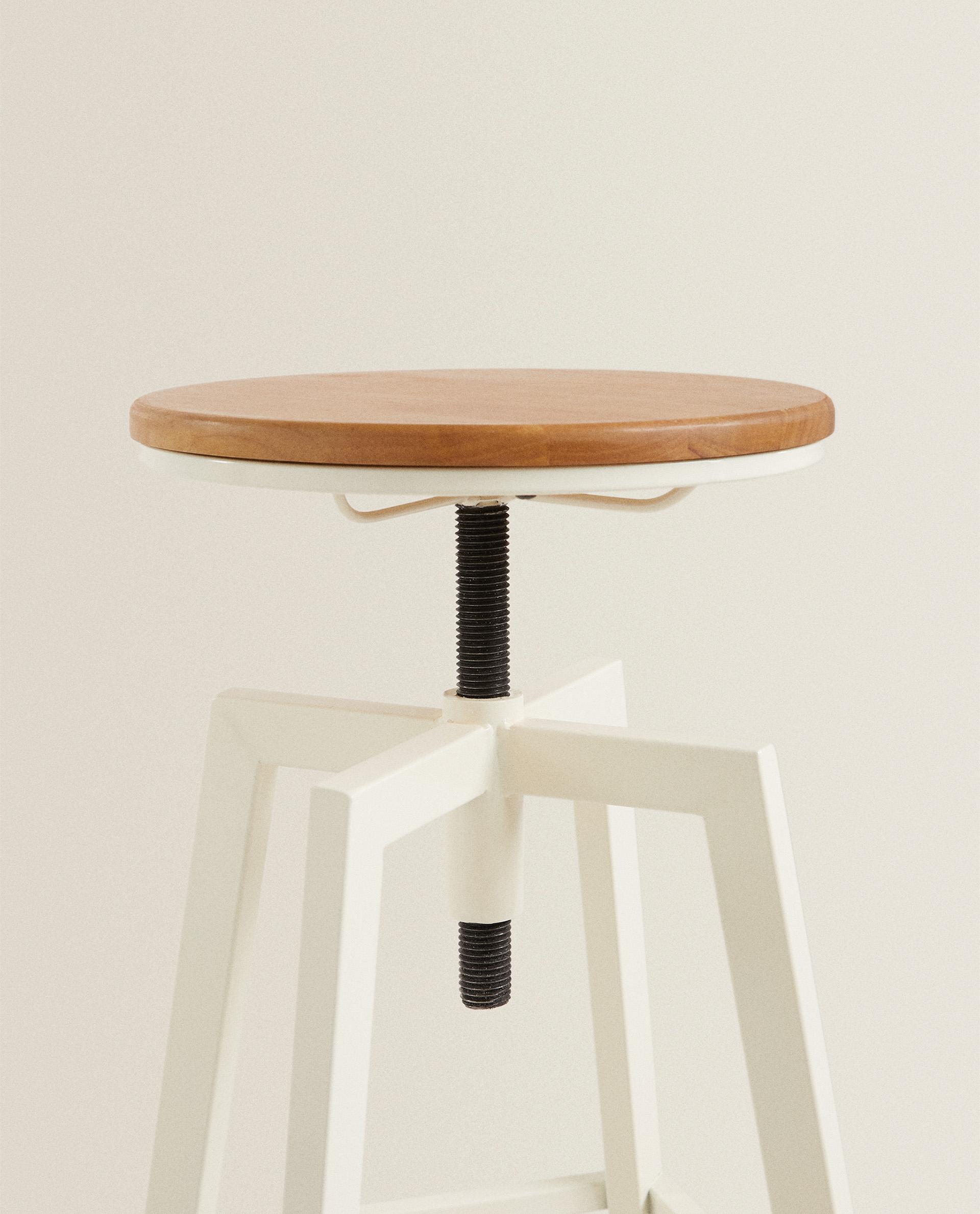 ウッド＆メタル 回転式ハイスツール | Zara Home 日本/Japan