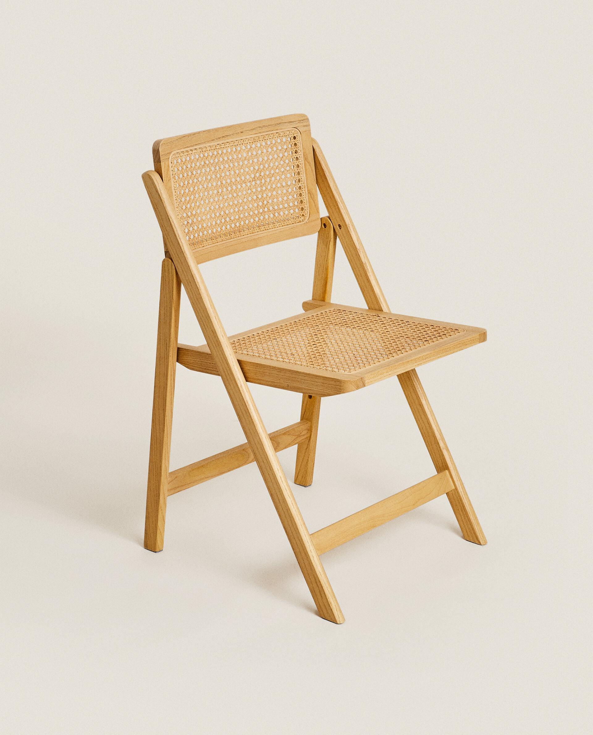 RATTAN AND WOOD FOLDING CHAIR | Zara Home Canada
