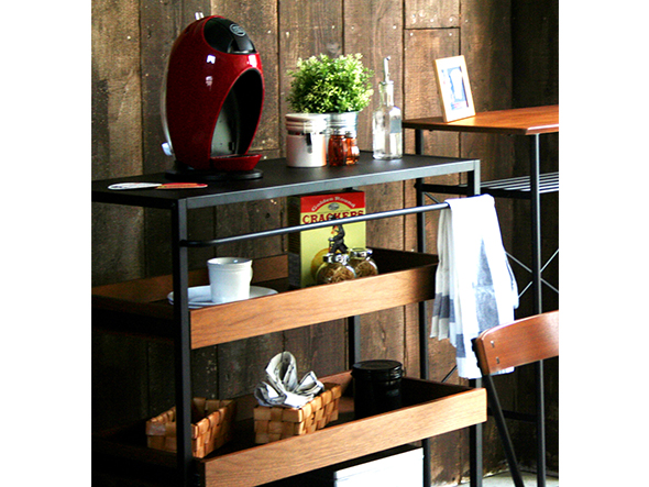 FLYMEe Room Walnut Wagon Rack / フライミールーム ウォールナット