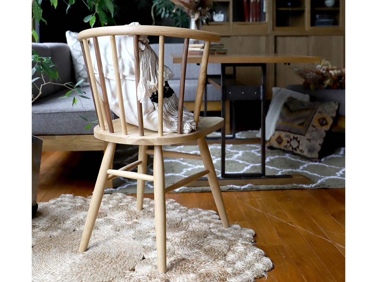 a.depeche half round chair walnut / アデペシュ ハーフ ラウンド