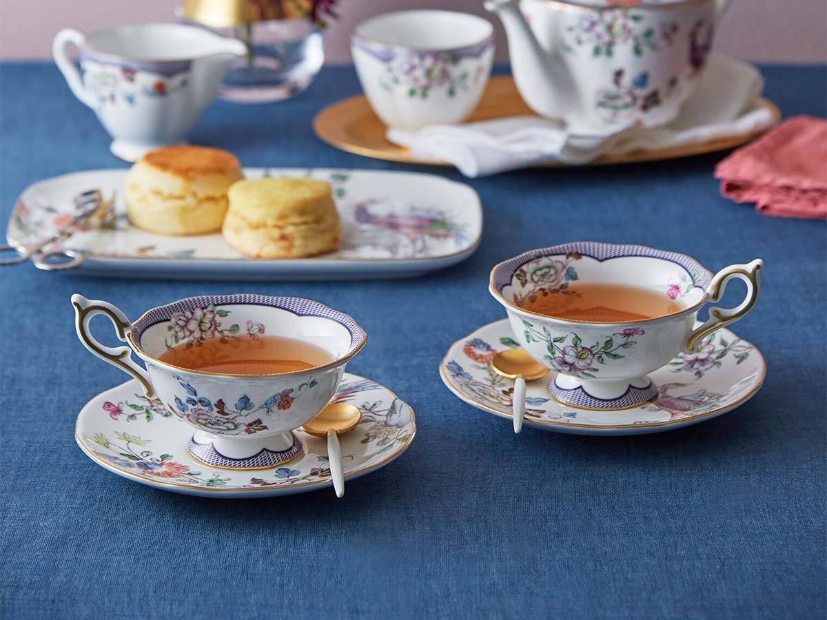WEDGWOOD WONDERLUST FORTUNE CUP & SAUCER + PLATE SET / ウェッジ
