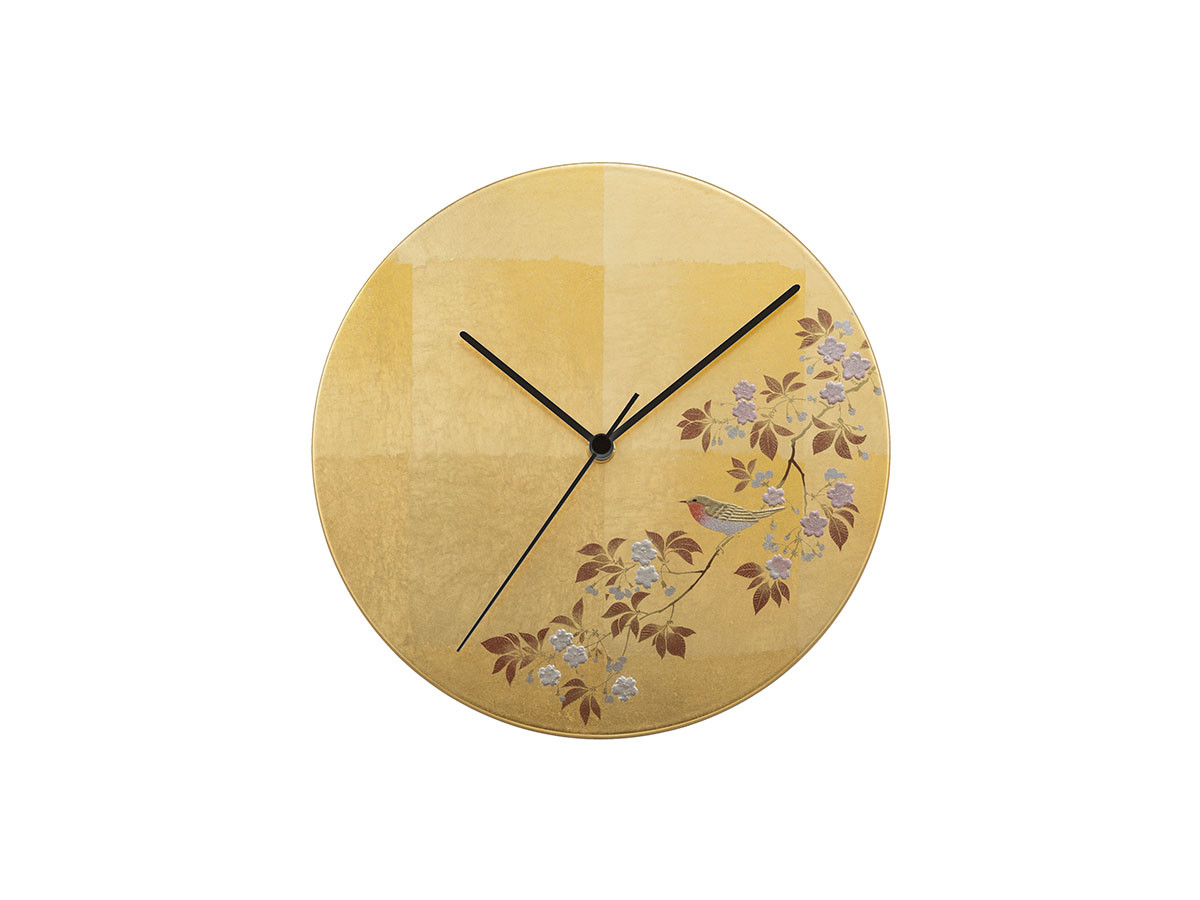 箔一 花見鳥 壁掛時計 / はくいち 花見鳥 壁掛時計 - インテリア・家具