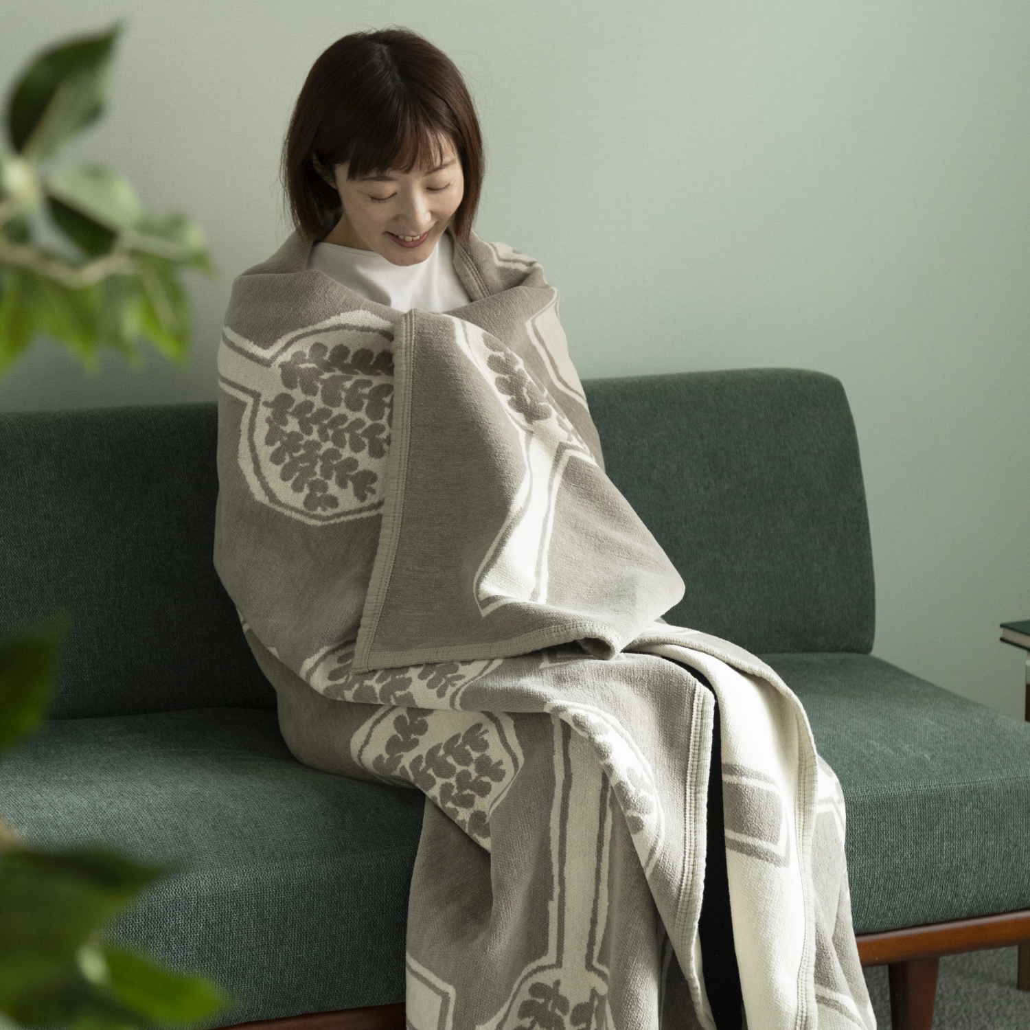 KLIPPAN/mina perhonen シュニールコットン シングルブランケット