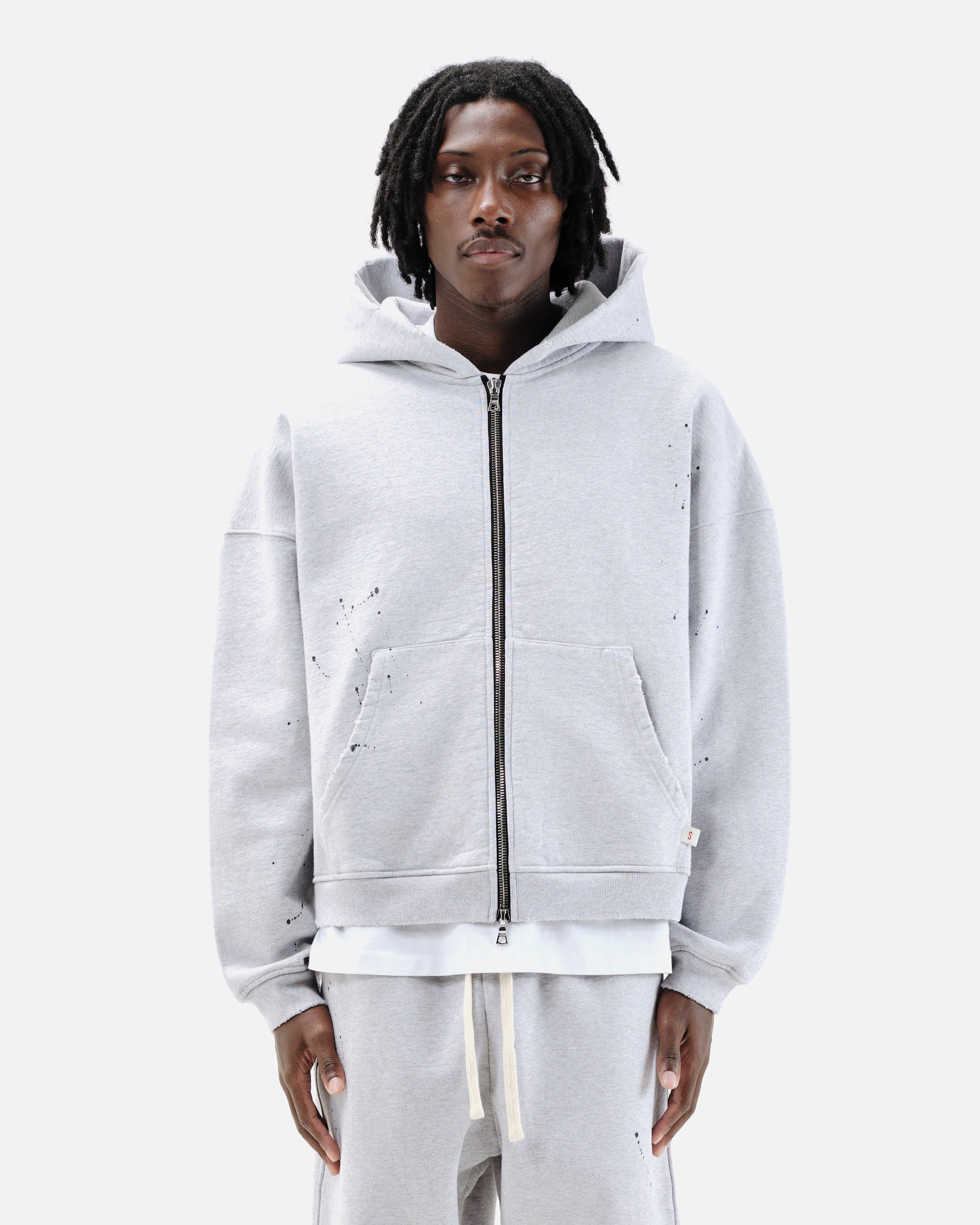 SUN FADE ZIP HOODIE - MARL GREY – Summit