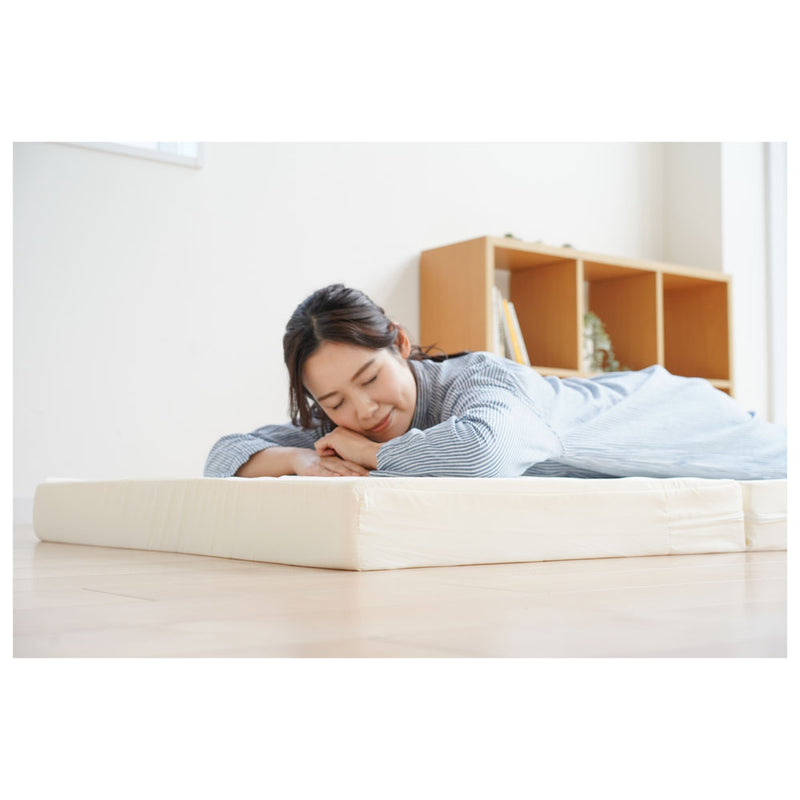 10センチ三つ折り高反発マットレス キングサイズ ホワイト 【直送品