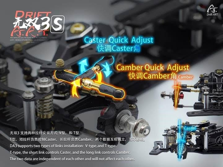 DRIFT ART DA3S 3 - 1-28 PREMIUM FULL OPTION RWD Drift Car Kit
