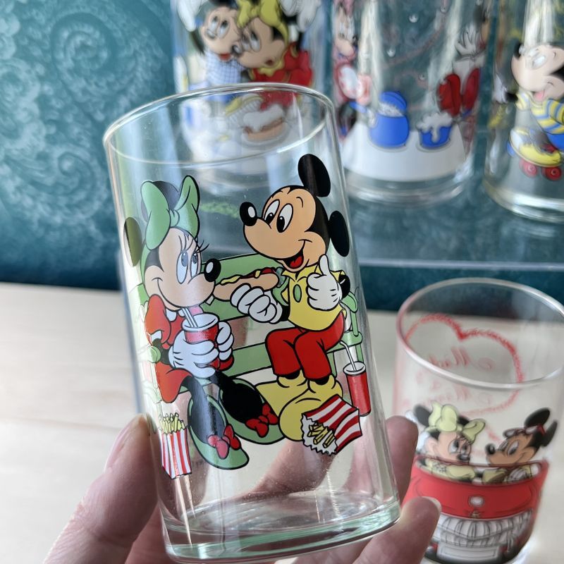 ディズニーグラス ミッキーマウス ミニーマウス デートグラス 5個セット