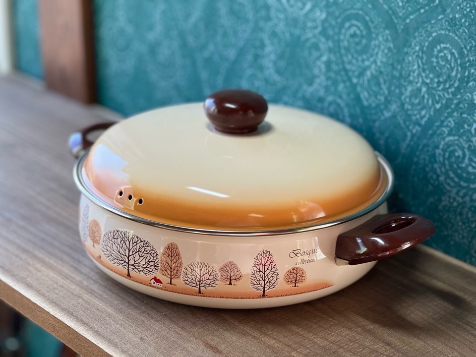 エジリー♡EJIRY 華ぶどう ホーロー鍋 なべ 葡萄 26cm【激レア
