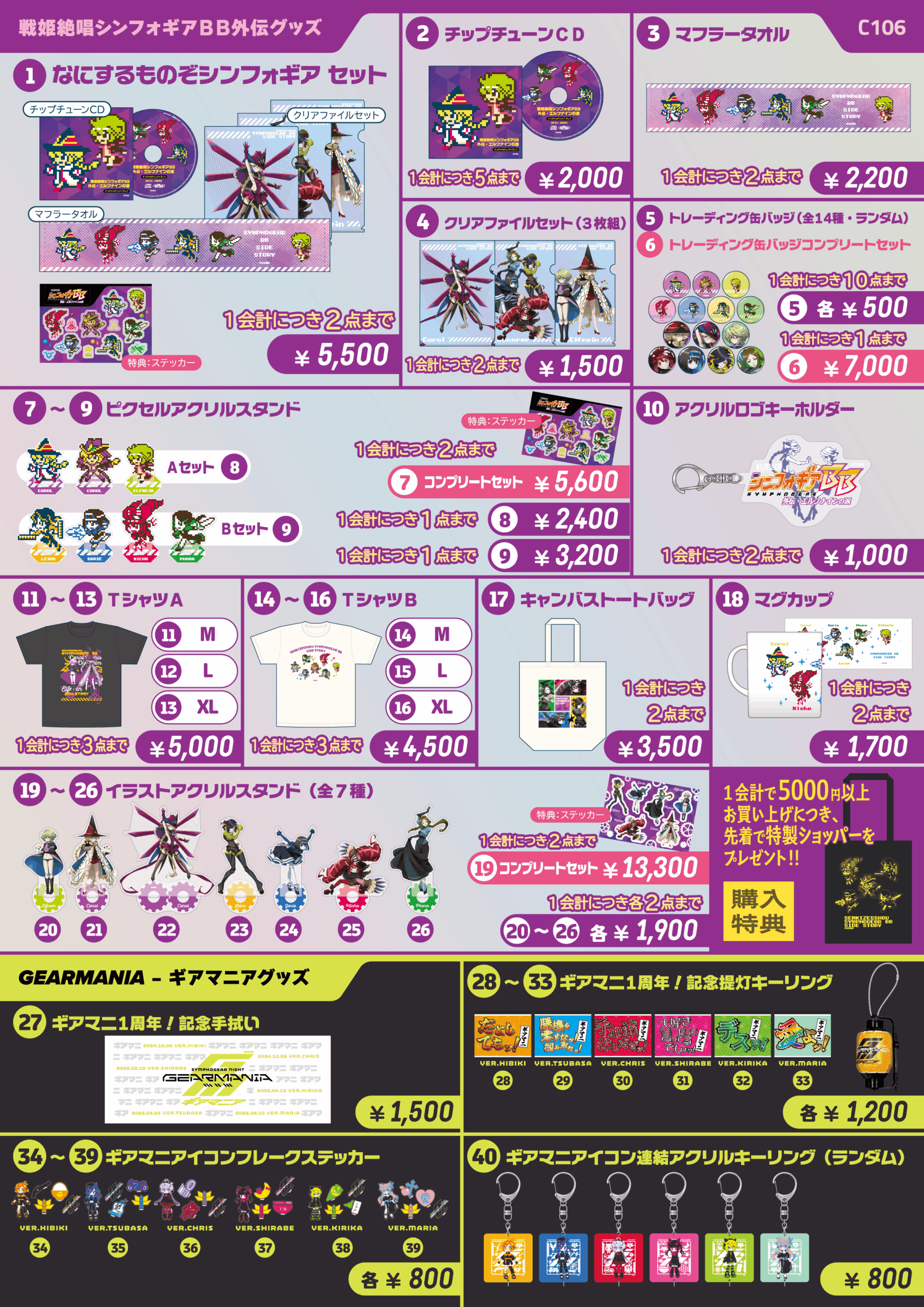 コミックマーケット106グッズ一覧解禁！フォロー＆リポスト